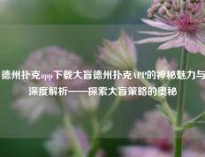德州扑克app下载大盲德州扑克APP的神秘魅力与深度解析——探索大盲策略的奥秘