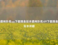 德州扑克app下载现金反水德州扑克APP下载现金反水攻略