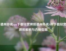 德州扑克app下载经营牌照德州扑克APP下载经营牌照解析与合规指南