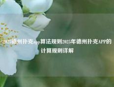 2025德州扑克app算法规则2025年德州扑克APP的计算规则详解