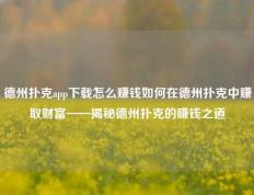 德州扑克app下载怎么赚钱如何在德州扑克中赚取财富——揭秘德州扑克的赚钱之道