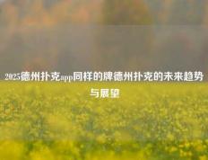 2025德州扑克app同样的牌德州扑克的未来趋势与展望