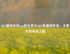 2025德州扑克app的王多大2025年德州扑克，王多大的未来之路