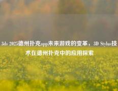 3ds 2025德州扑克app未来游戏的变革，3D Stylus技术在德州扑克中的应用探索