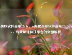 买球软件嘉来22yЬ。tv揭秘买球软件嘉来22yЬ. tv，专业足球投注平台的全面解析