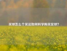 买球怎么个买法如何科学购买足球？