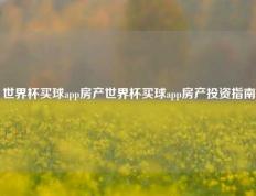 世界杯买球app房产世界杯买球app房产投资指南