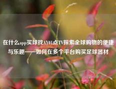 在什么app买球找AY01点TV探索全球购物的便捷与乐趣——如何在多个平台购买足球器材