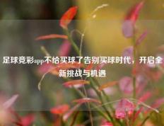 足球竞彩app不给买球了告别买球时代，开启全新挑战与机遇