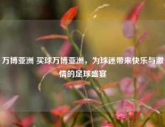 万博亚洲 买球万博亚洲，为球迷带来快乐与激情的足球盛宴