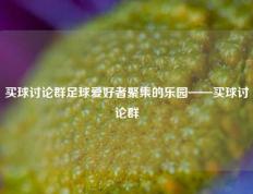 买球讨论群足球爱好者聚集的乐园——买球讨论群