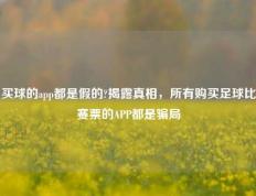 买球的app都是假的?揭露真相，所有购买足球比赛票的APP都是骗局
