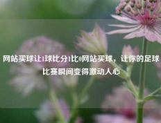 网站买球让1球比分1比0网站买球，让你的足球比赛瞬间变得激动人心
