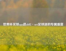 世界杯买球app进ab82·net足球迷的专属盛宴
