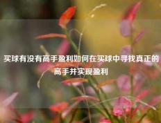 买球有没有高手盈利如何在买球中寻找真正的高手并实现盈利