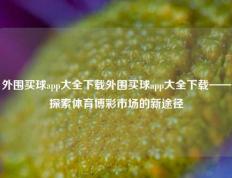 外围买球app大全下载外围买球app大全下载——探索体育博彩市场的新途径