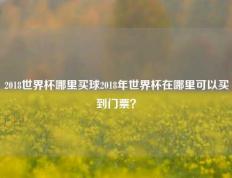 2018世界杯哪里买球2018年世界杯在哪里可以买到门票？