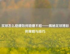 买球怎么稳赚如何稳赚不赔——揭秘足球博彩的策略与技巧