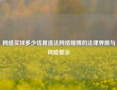 网络买球多少钱算违法网络赌博的法律界限与风险警示