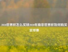 2010世界杯怎么买球2010年南非世界杯如何购买足球票