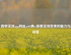 西甲买球app网址ay01典tv探索足球世界的魅力与深度