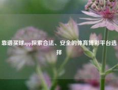 靠谱买球app探索合法、安全的体育博彩平台选择