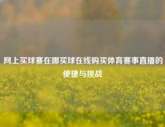 网上买球赛在哪买球在线购买体育赛事直播的便捷与挑战