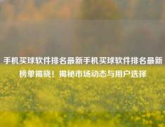 手机买球软件排名最新手机买球软件排名最新榜单揭晓！揭秘市场动态与用户选择