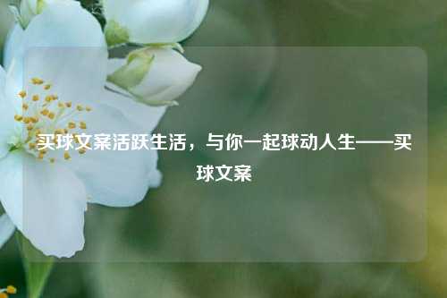 买球文案活跃生活，与你一起球动人生——买球文案