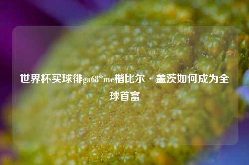 世界杯买球徘ga68*me楷比尔·盖茨如何成为全球首富