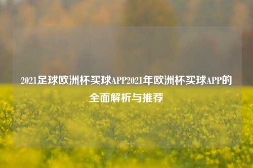 2021足球欧洲杯买球APP2021年欧洲杯买球APP的全面解析与推荐