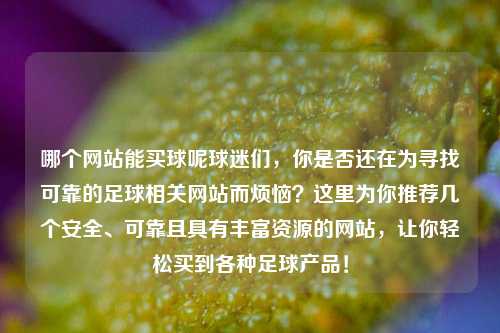 哪个网站能买球呢球迷们，你是否还在为寻找可靠的足球相关网站而烦恼？这里为你推荐几个安全、可靠且具有丰富资源的网站，让你轻松买到各种足球产品！