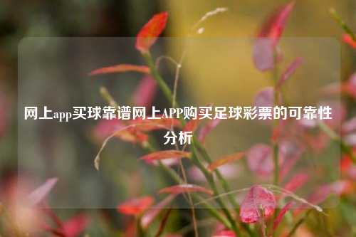 网上app买球靠谱网上APP购买足球彩票的可靠性分析