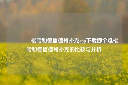 🥉梭哈和德信德州扑克app下载哪个难梭哈和德信德州扑克的比较与分析