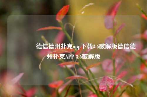 👍德信德州扑克app下载3.6破解版德信德州扑克APP 3.6破解版