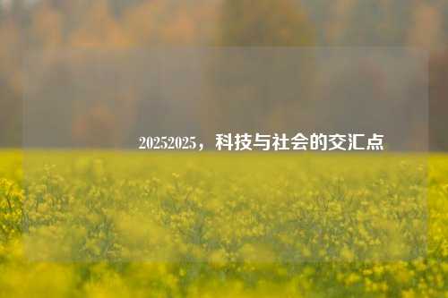 🏆20252025，科技与社会的交汇点