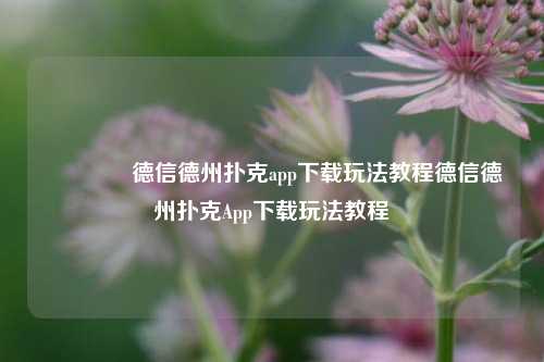 👈德信德州扑克app下载玩法教程德信德州扑克App下载玩法教程