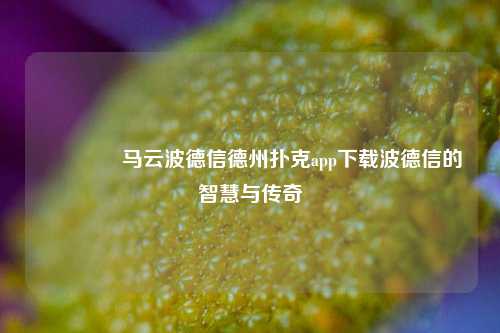 🥉马云波德信德州扑克app下载波德信的智慧与传奇