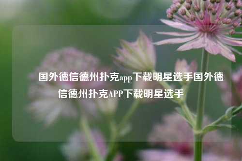 ✌️国外德信德州扑克app下载明星选手国外德信德州扑克APP下载明星选手