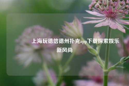 👉上海玩德信德州扑克app下载探索娱乐新风尚