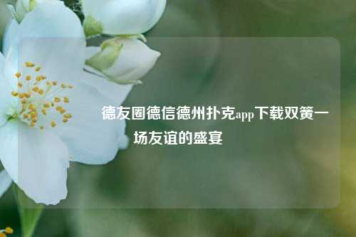 🎖️德友圈德信德州扑克app下载双簧一场友谊的盛宴