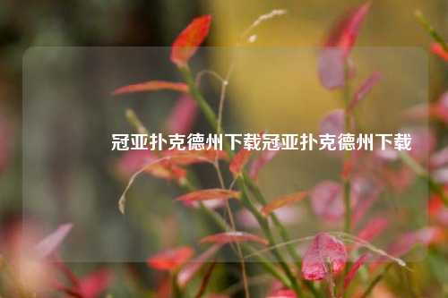 🏅冠亚扑克德州下载冠亚扑克德州下载