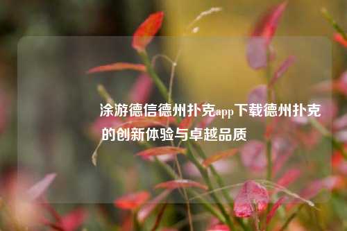 🎖️涂游德信德州扑克app下载德州扑克的创新体验与卓越品质