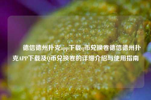 ✌️德信德州扑克app下载q币兑换卷德信德州扑克APP下载及Q币兑换卷的详细介绍与使用指南