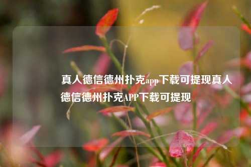🌈真人德信德州扑克app下载可提现真人德信德州扑克APP下载可提现