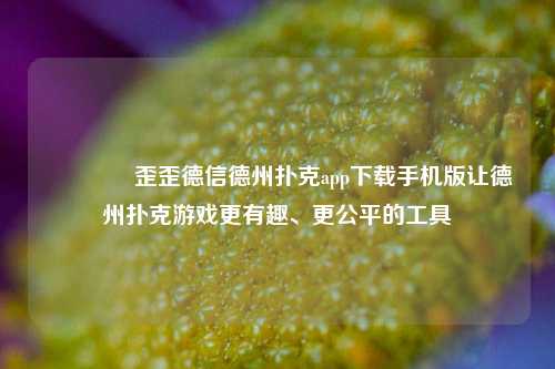 👈歪歪德信德州扑克app下载手机版让德州扑克游戏更有趣、更公平的工具