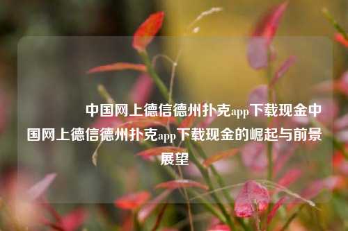 👈中国网上德信德州扑克app下载现金中国网上德信德州扑克app下载现金的崛起与前景展望