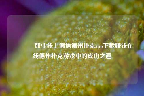 👈职业线上德信德州扑克app下载赚钱在线德州扑克游戏中的成功之道