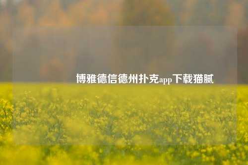 🥇博雅德信德州扑克app下载猫腻