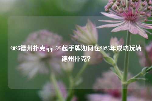 2025德州扑克app 5%起手牌如何在2025年成功玩转德州扑克？